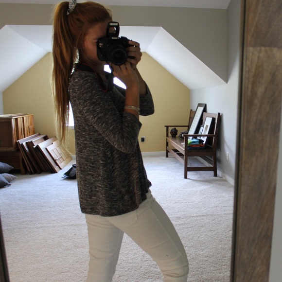 Forever 21 jersey gray quarter sleeve size S - Picture 3 of 4